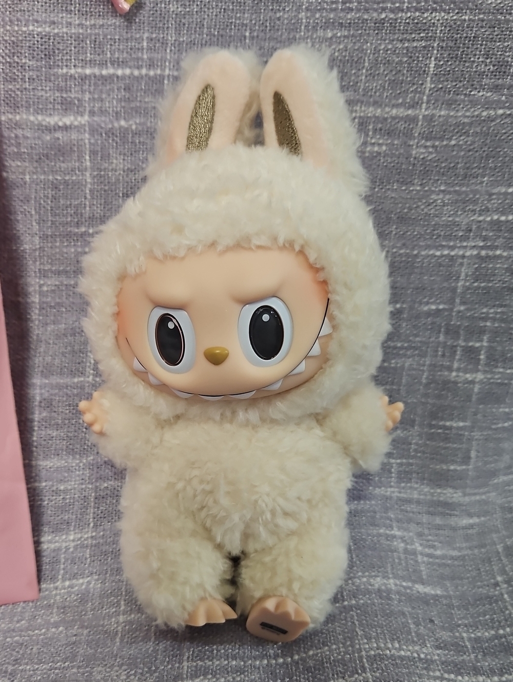 POP MART The Monsters Exciting Macaron Vinyl Plush Pendant - Soymilk